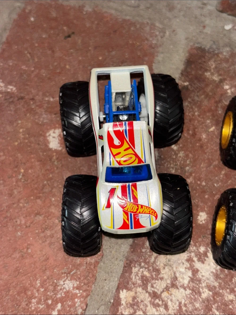 Kids Monster Truck Toy Pack - White, Gold, Black, Yellow